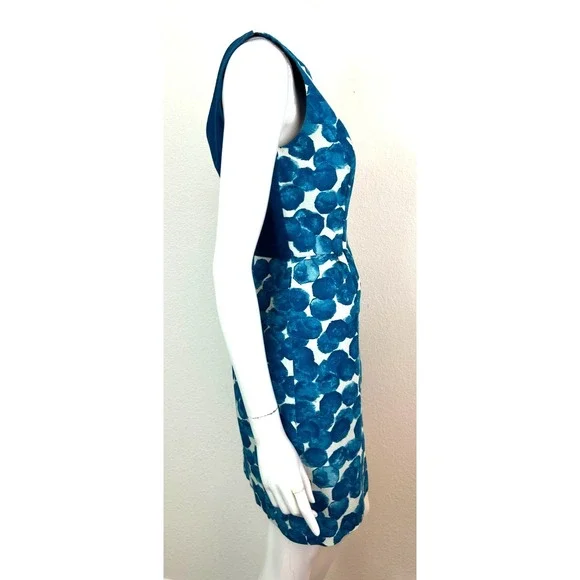 Anthropologie Tabitha Dress Women Size 6 Blue V-Back Sheath Lined Sleeveless EUC - Picture 6 of 10